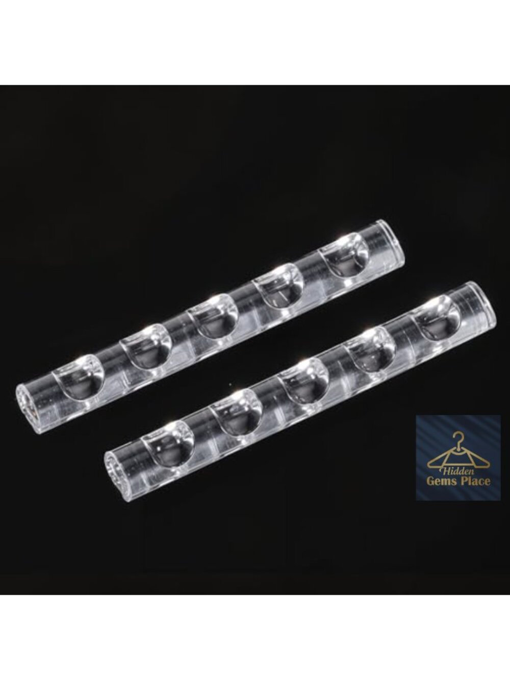 Clear Acrylic Nail Art Brush Holder Pen Stand 2 Pack